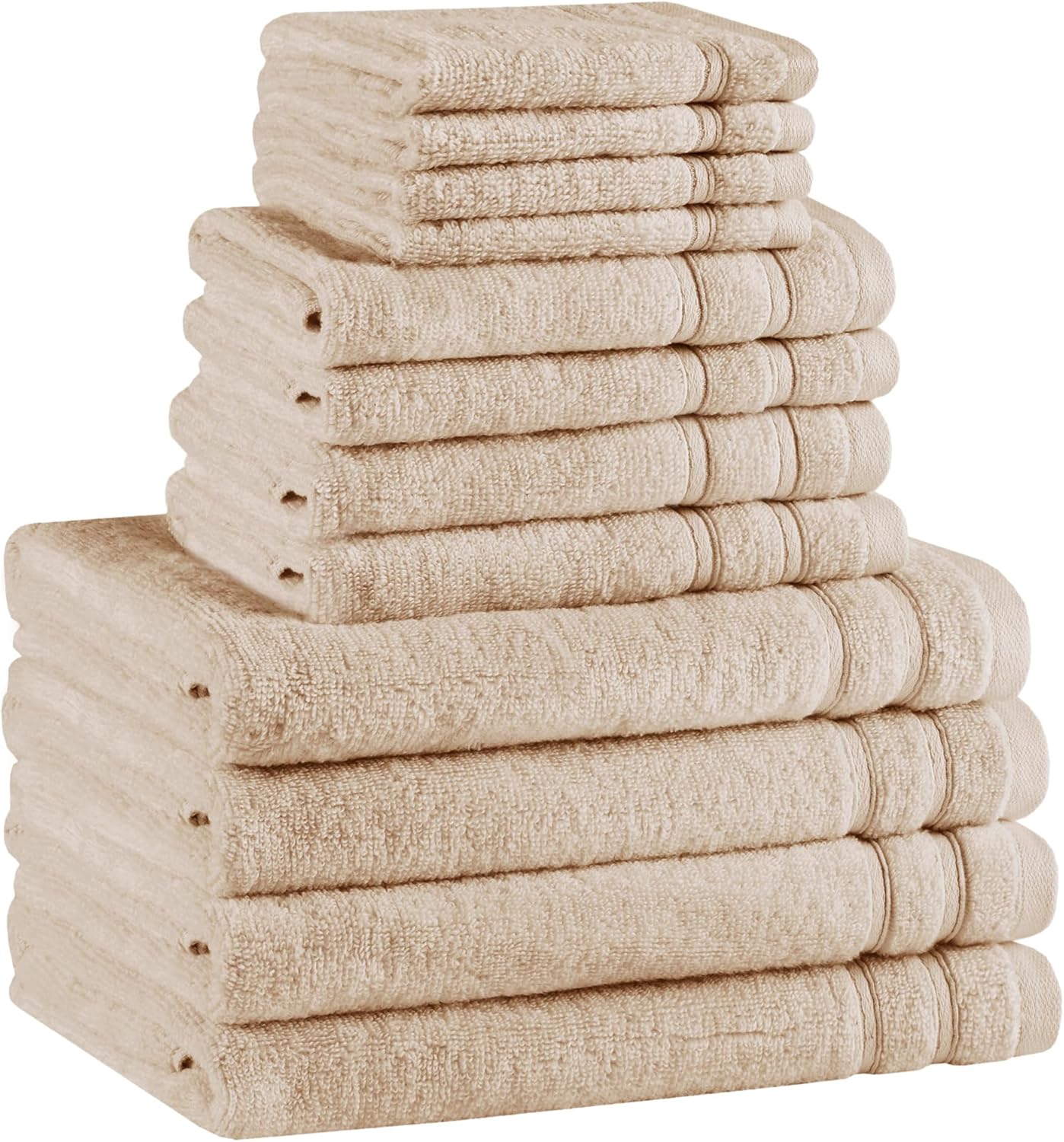 Comfort Spaces Luxury Bath Towel Set - 12 piece Set, Quick Dry, 4 Hand Towels, 4 Washcloths, 4 Large Bath Towels, 100% Cotton, Zero Twist, Soft, Lightweight, Dark Grey