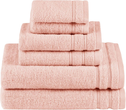 Comfort Spaces Luxury Bath Towel Set - 12 piece Set, Quick Dry, 4 Hand Towels, 4 Washcloths, 4 Large Bath Towels, 100% Cotton, Zero Twist, Soft, Lightweight, Dark Grey