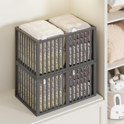 Bamboo Under Bed Storage Containers- Underbed Organizer with Wheels with Large Capacity Dust Bag,Sturdy Wood Rolling Under Bed Shoe Storage Organizer 2 Packs (Black, 2 Packs (33.07"×16.54"))