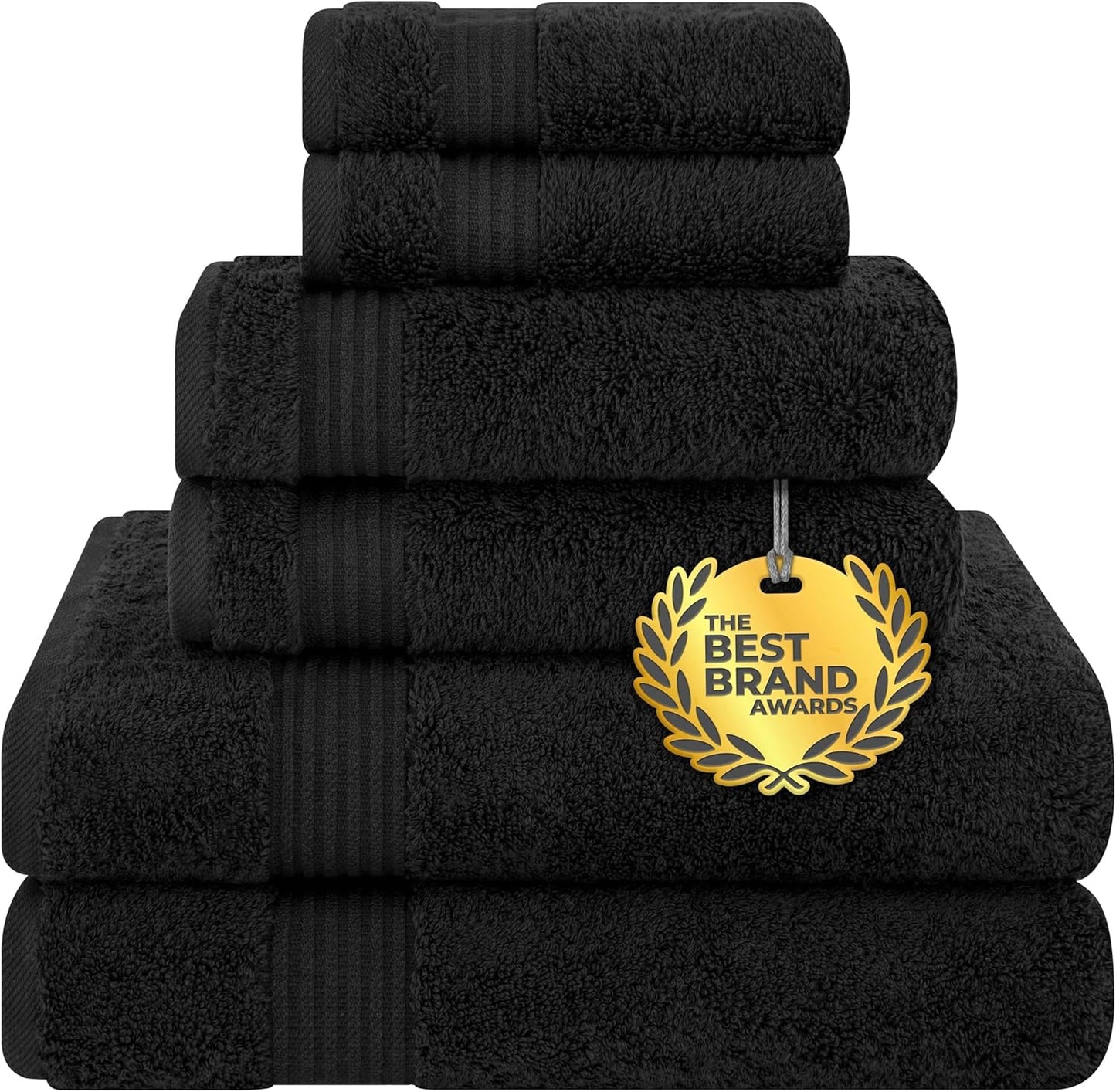 Cotton Paradise 6 Piece Towel Set, 100% Cotton Soft Absorbent Turkish Towels for Bathroom, 2 Bath Towels 2 Hand Towels 2 Washcloths, Mint Towel Set