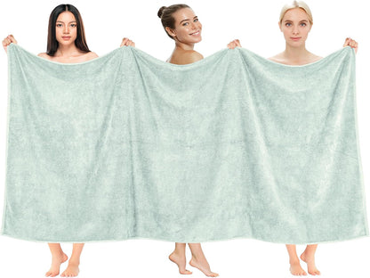 Cotton Paradise 6 Piece Towel Set, 100% Cotton Soft Absorbent Turkish Towels for Bathroom, 2 Bath Towels 2 Hand Towels 2 Washcloths, Mint Towel Set