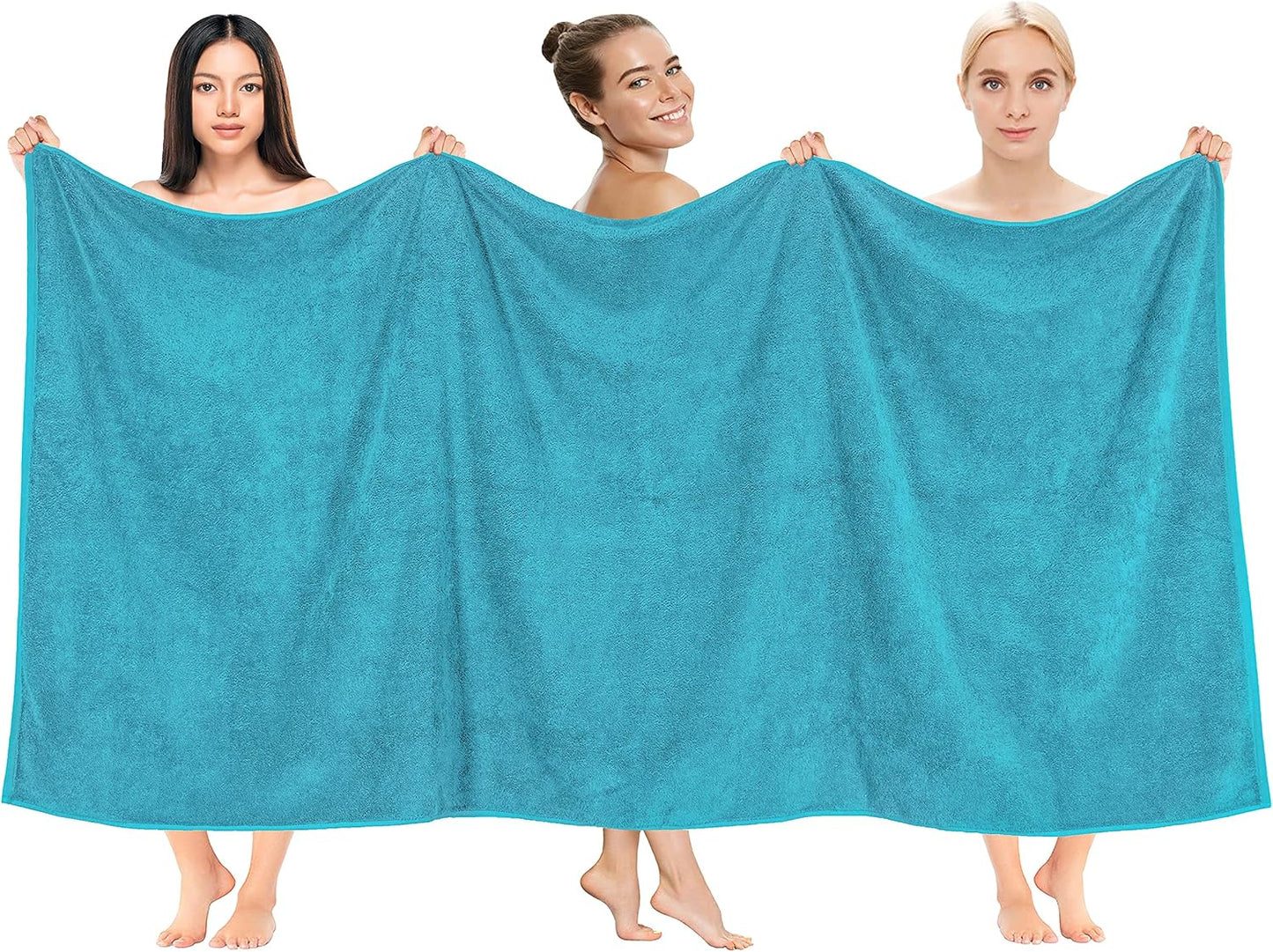 Cotton Paradise 6 Piece Towel Set, 100% Cotton Soft Absorbent Turkish Towels for Bathroom, 2 Bath Towels 2 Hand Towels 2 Washcloths, Mint Towel Set