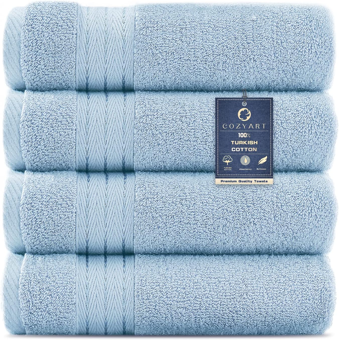 COZYART Burnt Orange Bath Towel Set for Bathroom Turkish Cotton Thick Soft Absorbent Durable 650 GSM Towel Sets of 6, 2 Large Bath Towels, 2 Hand Towels, 2 Washclothes