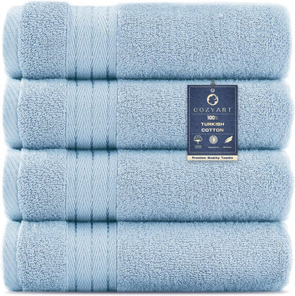 COZYART Burnt Orange Bath Towel Set for Bathroom Turkish Cotton Thick Soft Absorbent Durable 650 GSM Towel Sets of 6, 2 Large Bath Towels, 2 Hand Towels, 2 Washclothes