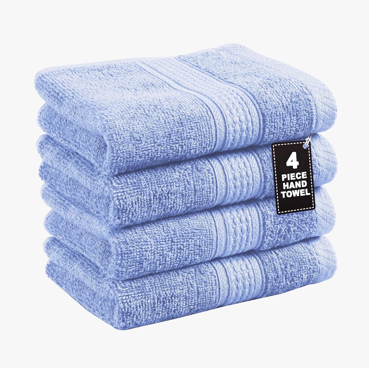 LANE LINEN 100% Cotton Bath Towels Set - 24 PCs - Durable, Quick Dry, Super Soft & Highly Absorbent - 4 Bath, 4 Fingertip, 6 Hand Towels, 8 Washcloths, 2 Bath Sheets - Perfect Family Set - Cool Grey