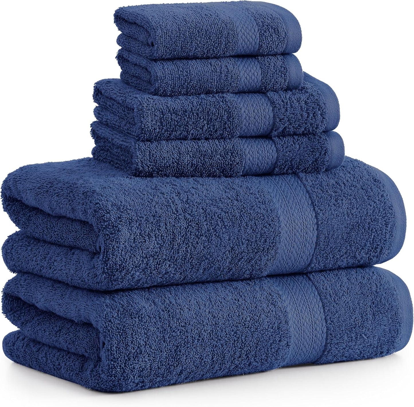 LANE LINEN 100% Cotton Luxury Bathroom Towel Set - 16 Pcs - Ring Spun, Quick Dry, Super Soft & Highly Absorbent - 4 Bath, 8 Washcloths, 4 Hand Towels - Pre Shrunk, Can be Used in Salon - Space Grey
