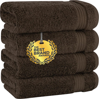 Cotton Paradise 6 Piece Towel Set, 100% Cotton Soft Absorbent Turkish Towels for Bathroom, 2 Bath Towels 2 Hand Towels 2 Washcloths, Beige Towel Set