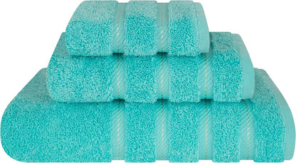 American Soft Linen Luxury 6 Piece Towel Set, 2 Bath Towels 2 Hand Towel 2 Washcloths, 600 GSM 100% Cotton Turkish Towels for Bathroom, Black Towel Sets