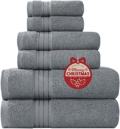 COZYART Burnt Orange Bath Towel Set for Bathroom Turkish Cotton Thick Soft Absorbent Durable 650 GSM Towel Sets of 6, 2 Large Bath Towels, 2 Hand Towels, 2 Washclothes