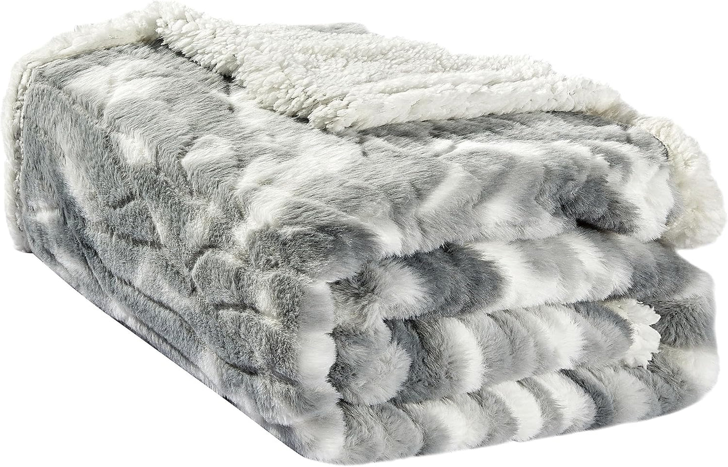 Elegant Comfort Ultra Soft Reversible Flannel Sherpa Blanket - Cozy Silky Fleece Throw for Couch, Bed - Plush Fuzzy Warm Winter Blanket for Gift, King, Coral