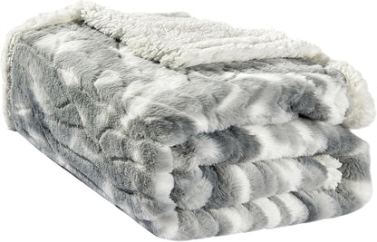 Elegant Comfort Ultra Soft Reversible Flannel Sherpa Blanket - Cozy Silky Fleece Throw for Couch, Bed - Plush Fuzzy Warm Winter Blanket for Gift, King, Coral