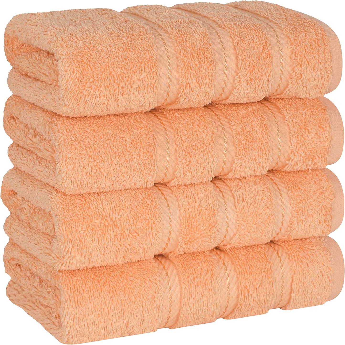 American Soft Linen Luxury 6 Piece Towel Set, 2 Bath Towels 2 Hand Towel 2 Washcloths, 600 GSM 100% Cotton Turkish Towels for Bathroom, Black Towel Sets