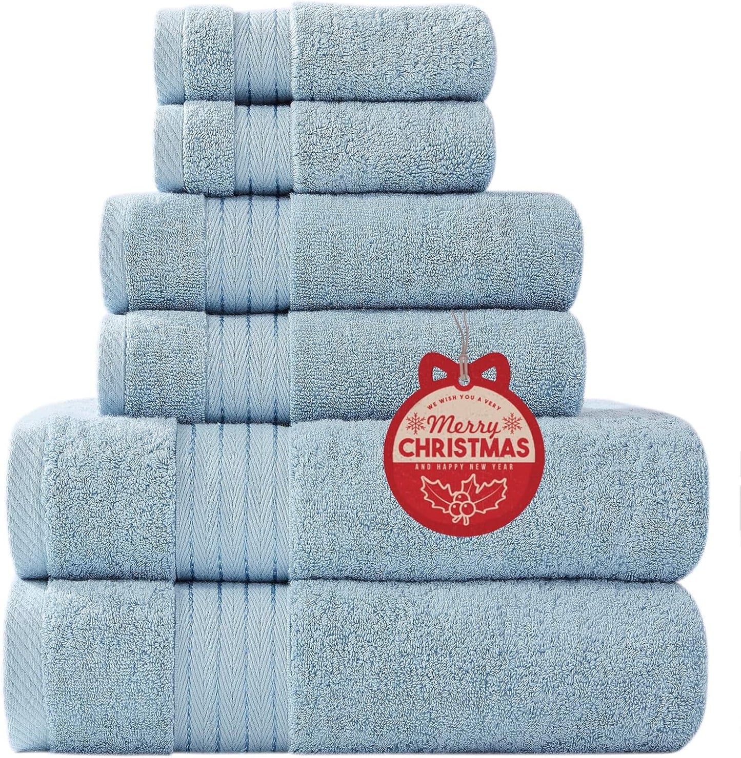 COZYART Burnt Orange Bath Towel Set for Bathroom Turkish Cotton Thick Soft Absorbent Durable 650 GSM Towel Sets of 6, 2 Large Bath Towels, 2 Hand Towels, 2 Washclothes