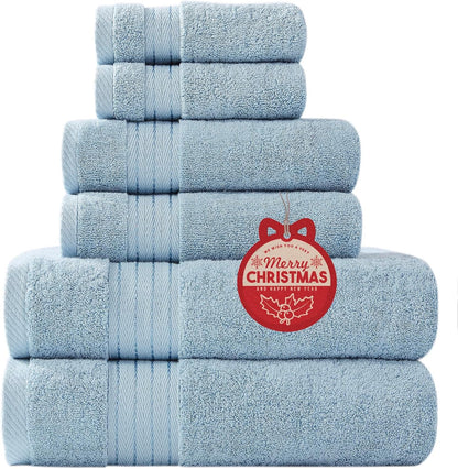 COZYART Burnt Orange Bath Towel Set for Bathroom Turkish Cotton Thick Soft Absorbent Durable 650 GSM Towel Sets of 6, 2 Large Bath Towels, 2 Hand Towels, 2 Washclothes