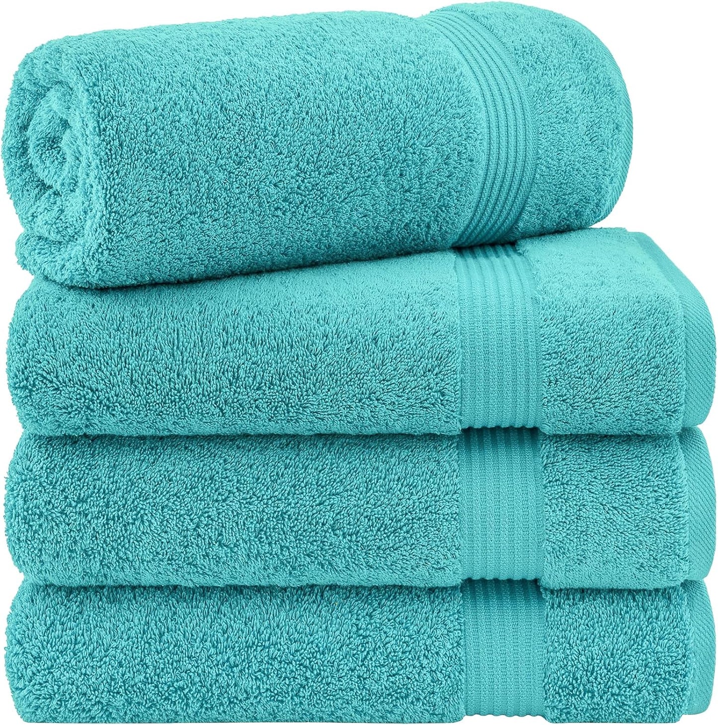 Cotton Paradise 6 Piece Towel Set, 100% Cotton Soft Absorbent Turkish Towels for Bathroom, 2 Bath Towels 2 Hand Towels 2 Washcloths, Beige Towel Set