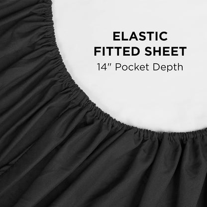 Juicy Couture Modern Black Leopard Satin Queen Comforter Set - Luxury Bed in a Bag – Soft & Stylish 8-Piece Bedding Collection