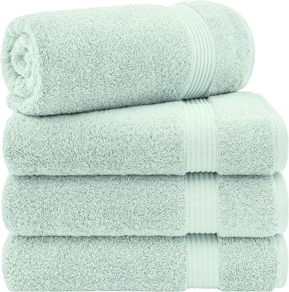 Cotton Paradise 6 Piece Towel Set, 100% Cotton Soft Absorbent Turkish Towels for Bathroom, 2 Bath Towels 2 Hand Towels 2 Washcloths, Mint Towel Set