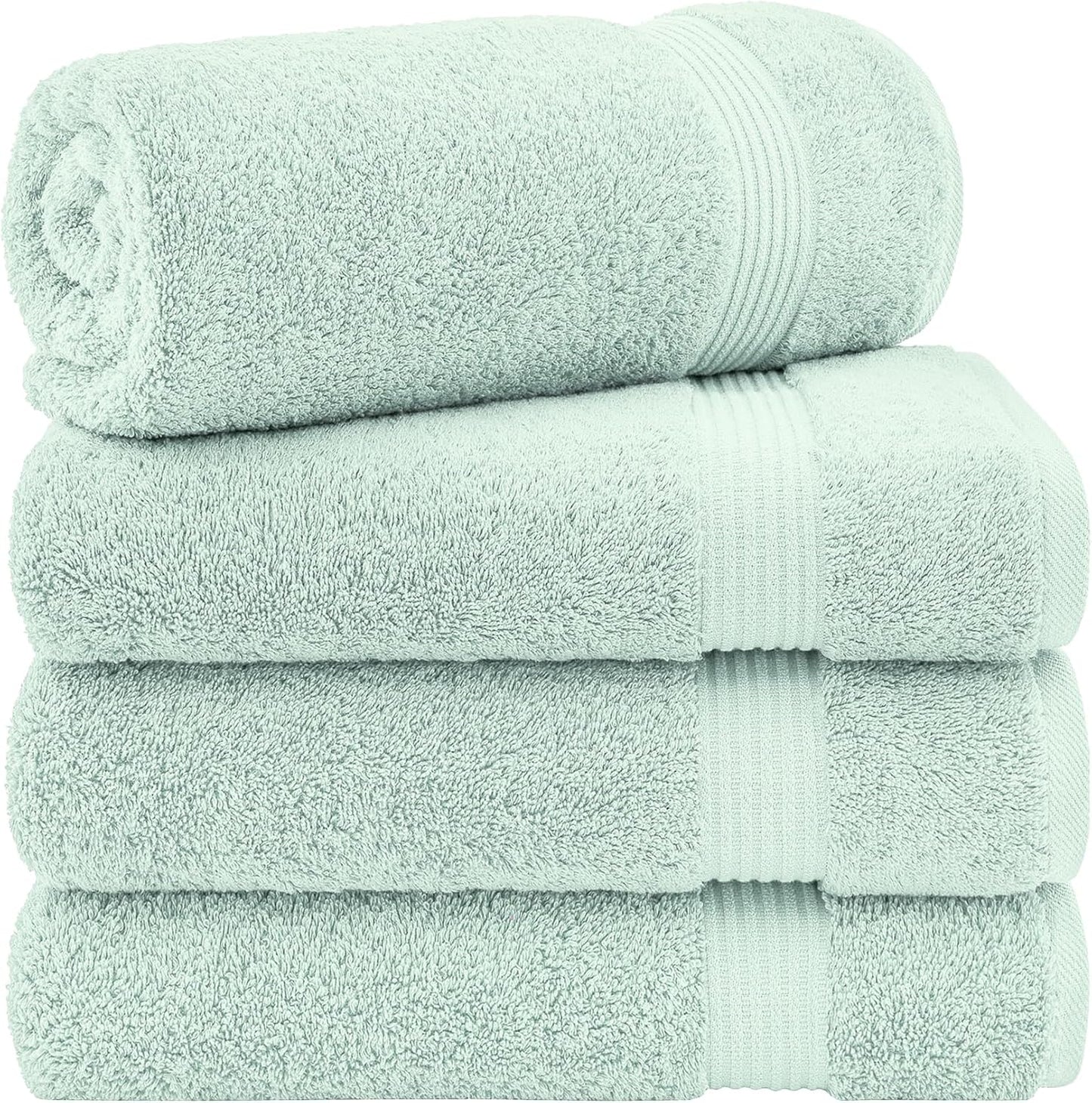 Cotton Paradise 6 Piece Towel Set, 100% Cotton Soft Absorbent Turkish Towels for Bathroom, 2 Bath Towels 2 Hand Towels 2 Washcloths, Beige Towel Set