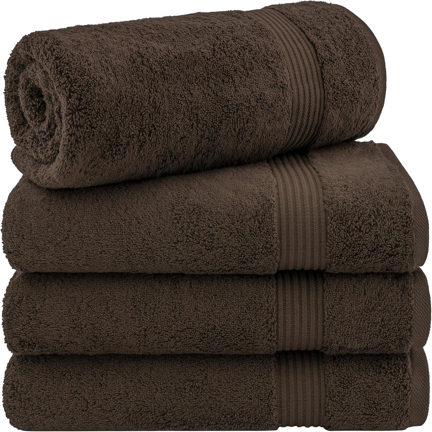 Cotton Paradise 6 Piece Towel Set, 100% Cotton Soft Absorbent Turkish Towels for Bathroom, 2 Bath Towels 2 Hand Towels 2 Washcloths, Beige Towel Set