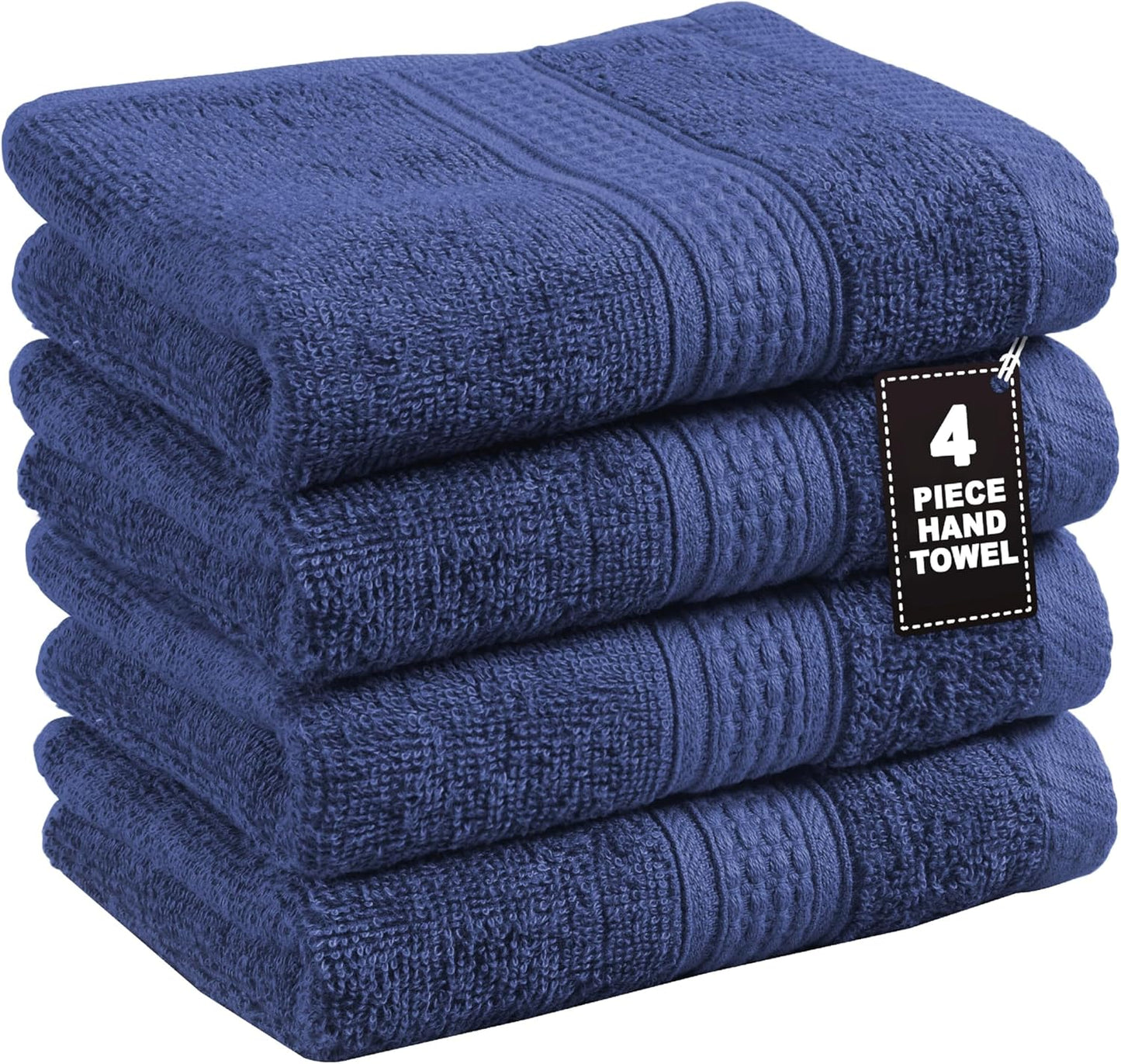 LANE LINEN 100% Cotton Bath Towels Set - 24 PCs - Durable, Quick Dry, Super Soft & Highly Absorbent - 4 Bath, 4 Fingertip, 6 Hand Towels, 8 Washcloths, 2 Bath Sheets - Perfect Family Set - Cool Grey