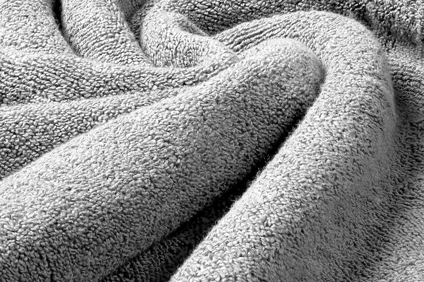 Resort Collection Soft Bath Towel Set | Luxury Hotel Plush & Absorbent Cotton | 2 Bath Towels, 2 Hand Towels and 4 Washcloths [8 Piece, Smoke Grey]