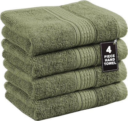 LANE LINEN 100% Cotton Bath Towels Set - 24 PCs - Durable, Quick Dry, Super Soft & Highly Absorbent - 4 Bath, 4 Fingertip, 6 Hand Towels, 8 Washcloths, 2 Bath Sheets - Perfect Family Set - Cool Grey