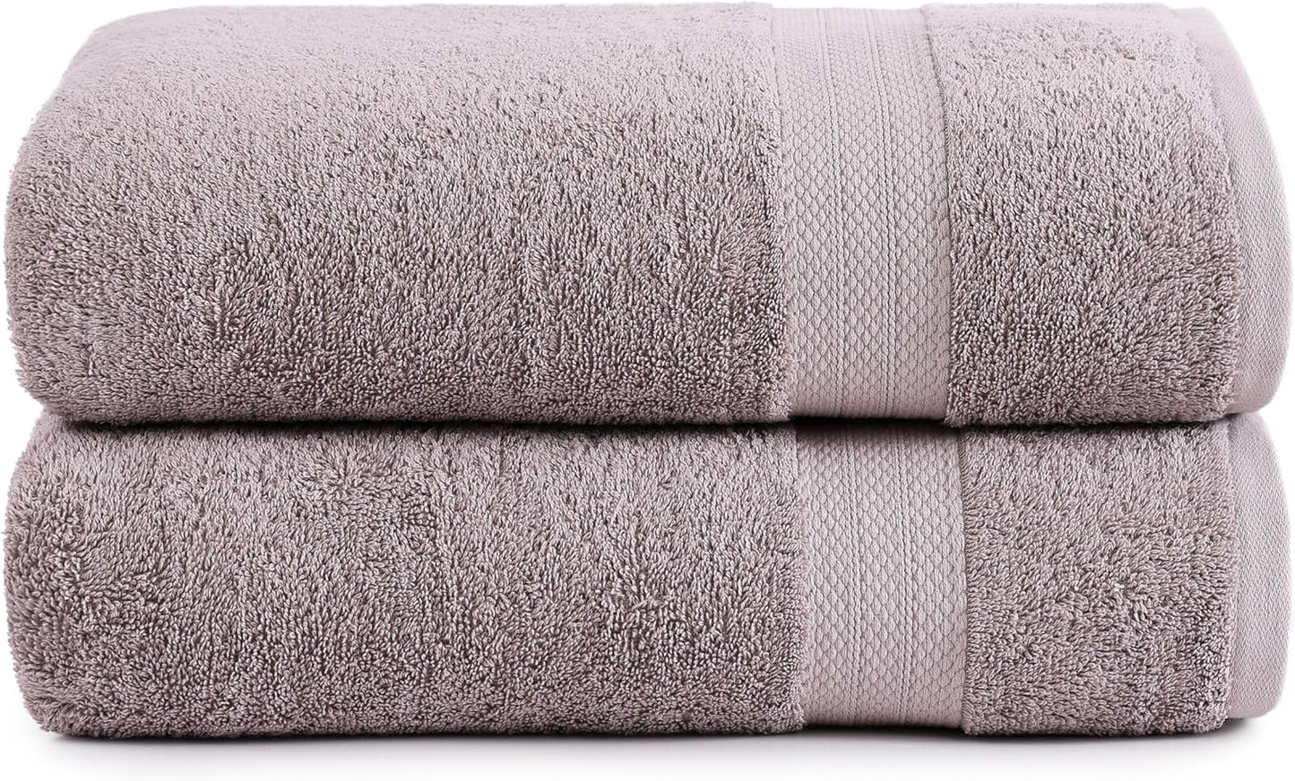 LANE LINEN 100% Cotton Bath Towels Set - 24 PCs - Durable, Quick Dry, Super Soft & Highly Absorbent - 4 Bath, 4 Fingertip, 6 Hand Towels, 8 Washcloths, 2 Bath Sheets - Perfect Family Set - Cool Grey
