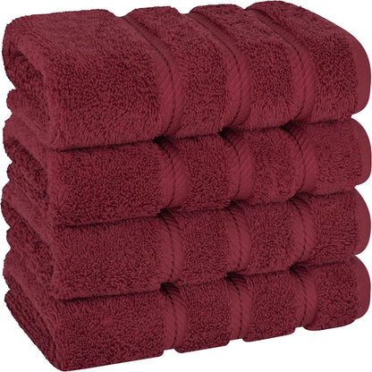 American Soft Linen Luxury 6 Piece Towel Set, 2 Bath Towels 2 Hand Towel 2 Washcloths, 600 GSM 100% Cotton Turkish Towels for Bathroom, Black Towel Sets