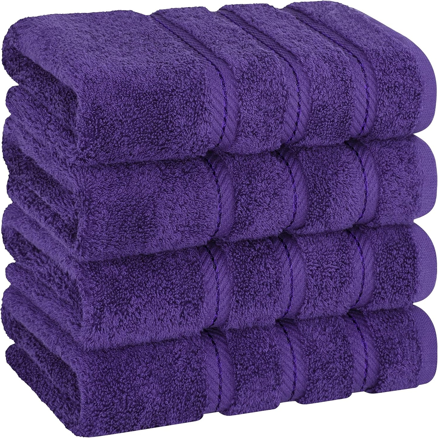 American Soft Linen Luxury 6 Piece Towel Set, 2 Bath Towels 2 Hand Towel 2 Washcloths, 600 GSM 100% Cotton Turkish Towels for Bathroom, Black Towel Sets