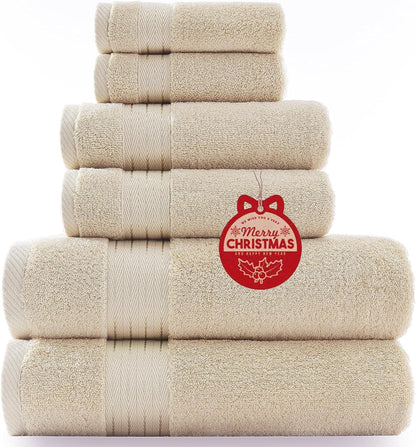 COZYART Burnt Orange Bath Towel Set for Bathroom Turkish Cotton Thick Soft Absorbent Durable 650 GSM Towel Sets of 6, 2 Large Bath Towels, 2 Hand Towels, 2 Washclothes