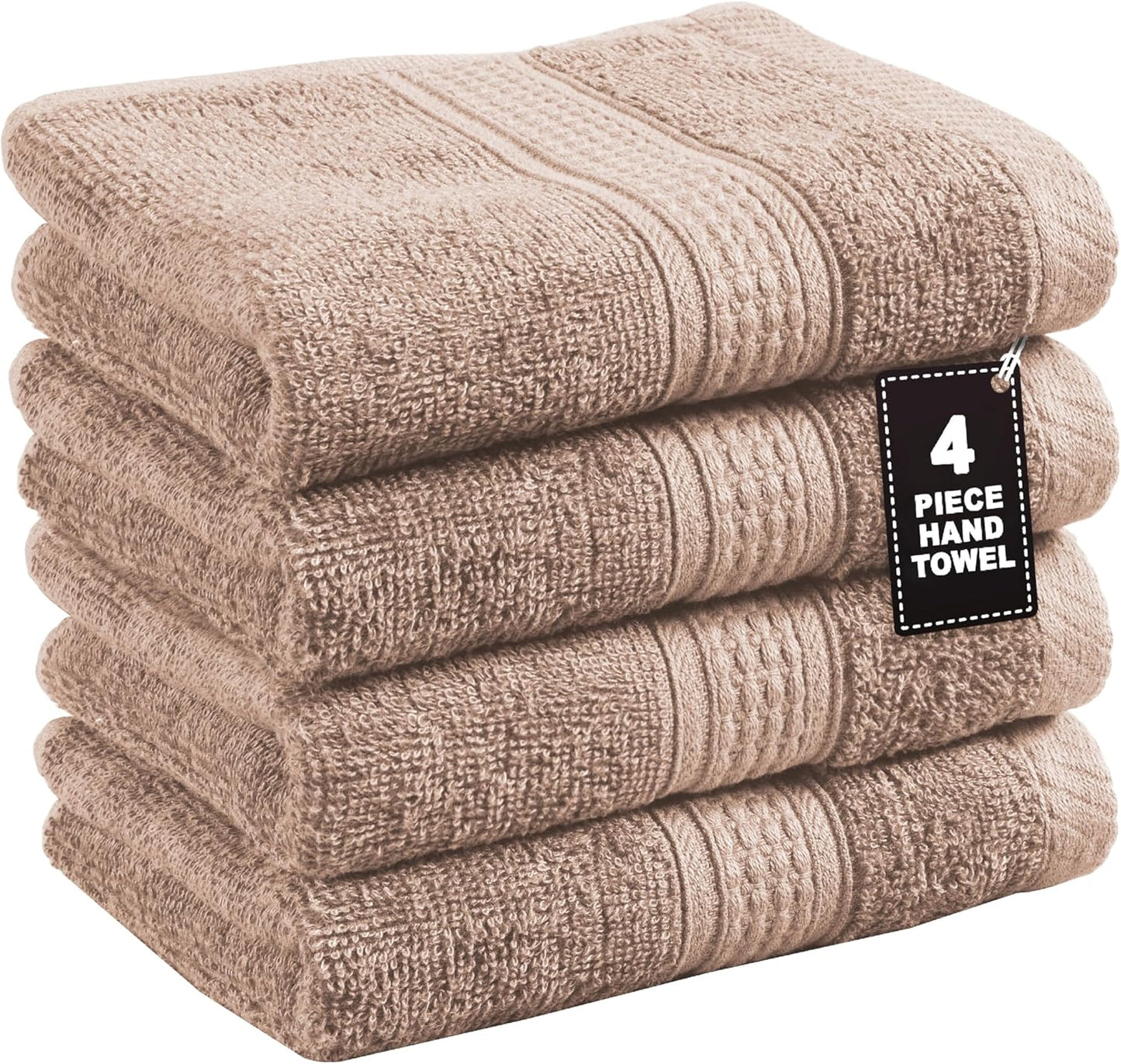 LANE LINEN 100% Cotton Bath Towels Set - 24 PCs - Durable, Quick Dry, Super Soft & Highly Absorbent - 4 Bath, 4 Fingertip, 6 Hand Towels, 8 Washcloths, 2 Bath Sheets - Perfect Family Set - Cool Grey