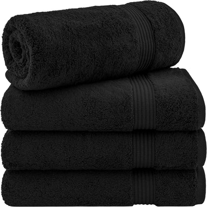 Cotton Paradise 6 Piece Towel Set, 100% Cotton Soft Absorbent Turkish Towels for Bathroom, 2 Bath Towels 2 Hand Towels 2 Washcloths, Beige Towel Set