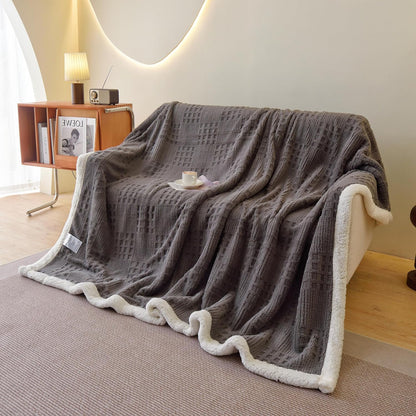 UKELER Sherpa Fleece Blanket 60 × 80 inch, Ultra Soft Twin Size Throw Blanket for All Season, Cozy Plush Floral Throw Blanket for Bed Couch Sofa Office Camping, Off-White