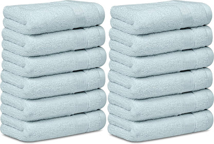 Resort Collection Soft Bath Towel Set | Luxury Hotel Plush & Absorbent Cotton | 2 Bath Towels, 2 Hand Towels and 4 Washcloths [8 Piece, Smoke Grey]