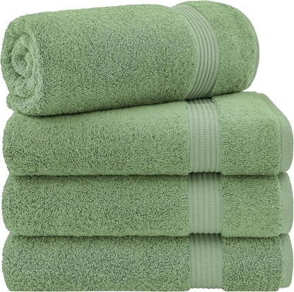 Cotton Paradise 6 Piece Towel Set, 100% Cotton Soft Absorbent Turkish Towels for Bathroom, 2 Bath Towels 2 Hand Towels 2 Washcloths, Beige Towel Set