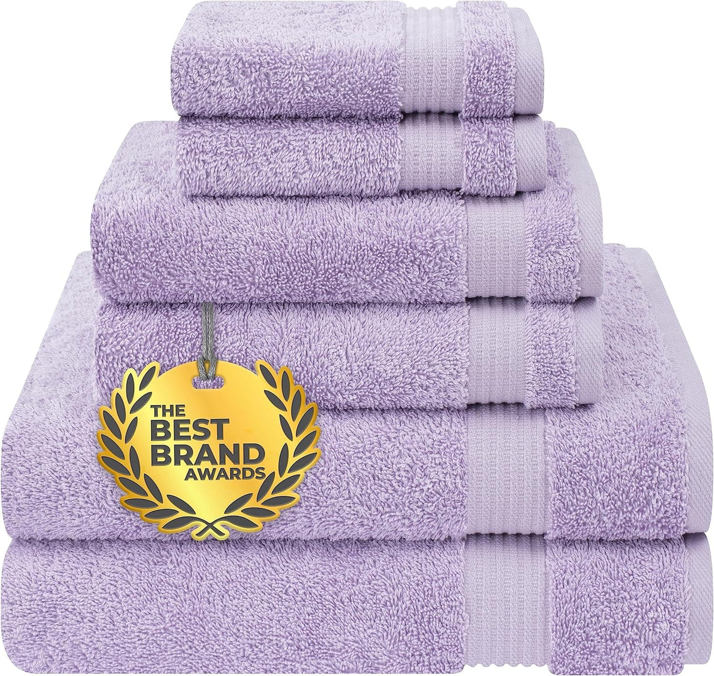 Cotton Paradise 6 Piece Towel Set, 100% Cotton Soft Absorbent Turkish Towels for Bathroom, 2 Bath Towels 2 Hand Towels 2 Washcloths, Mint Towel Set