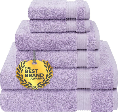 Cotton Paradise 6 Piece Towel Set, 100% Cotton Soft Absorbent Turkish Towels for Bathroom, 2 Bath Towels 2 Hand Towels 2 Washcloths, Mint Towel Set