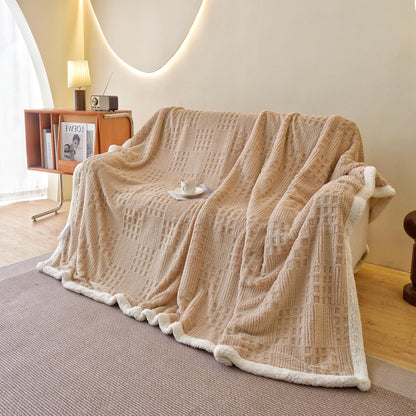 UKELER Sherpa Fleece Blanket 60 × 80 inch, Ultra Soft Twin Size Throw Blanket for All Season, Cozy Plush Floral Throw Blanket for Bed Couch Sofa Office Camping, Off-White