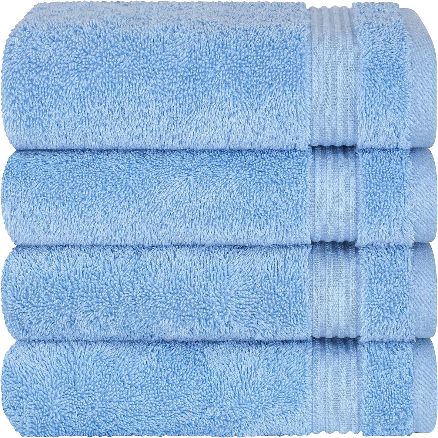 Cotton Paradise 6 Piece Towel Set, 100% Cotton Soft Absorbent Turkish Towels for Bathroom, 2 Bath Towels 2 Hand Towels 2 Washcloths, Beige Towel Set