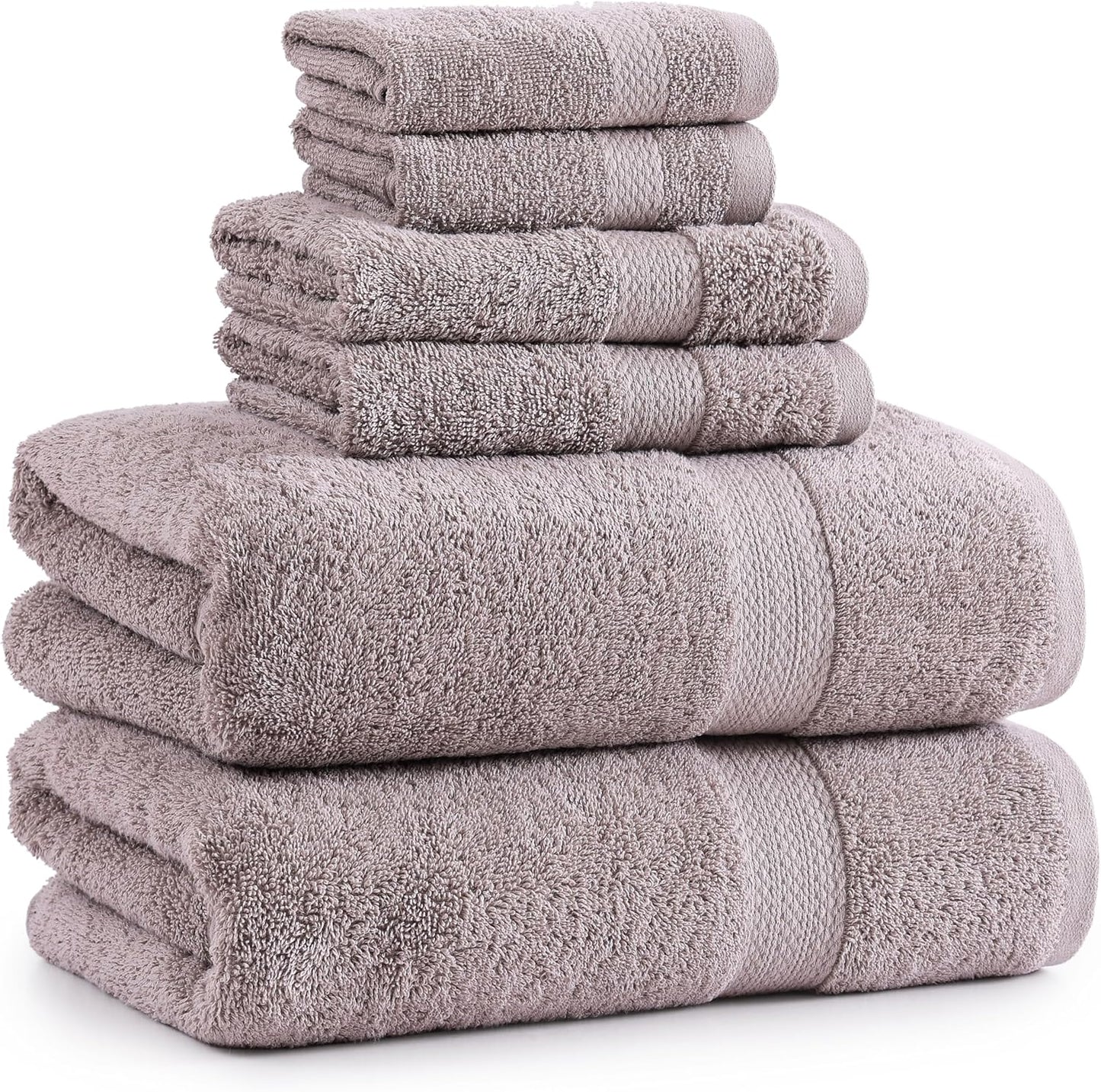 LANE LINEN 100% Cotton Luxury Bathroom Towel Set - 16 Pcs - Ring Spun, Quick Dry, Super Soft & Highly Absorbent - 4 Bath, 8 Washcloths, 4 Hand Towels - Pre Shrunk, Can be Used in Salon - Space Grey