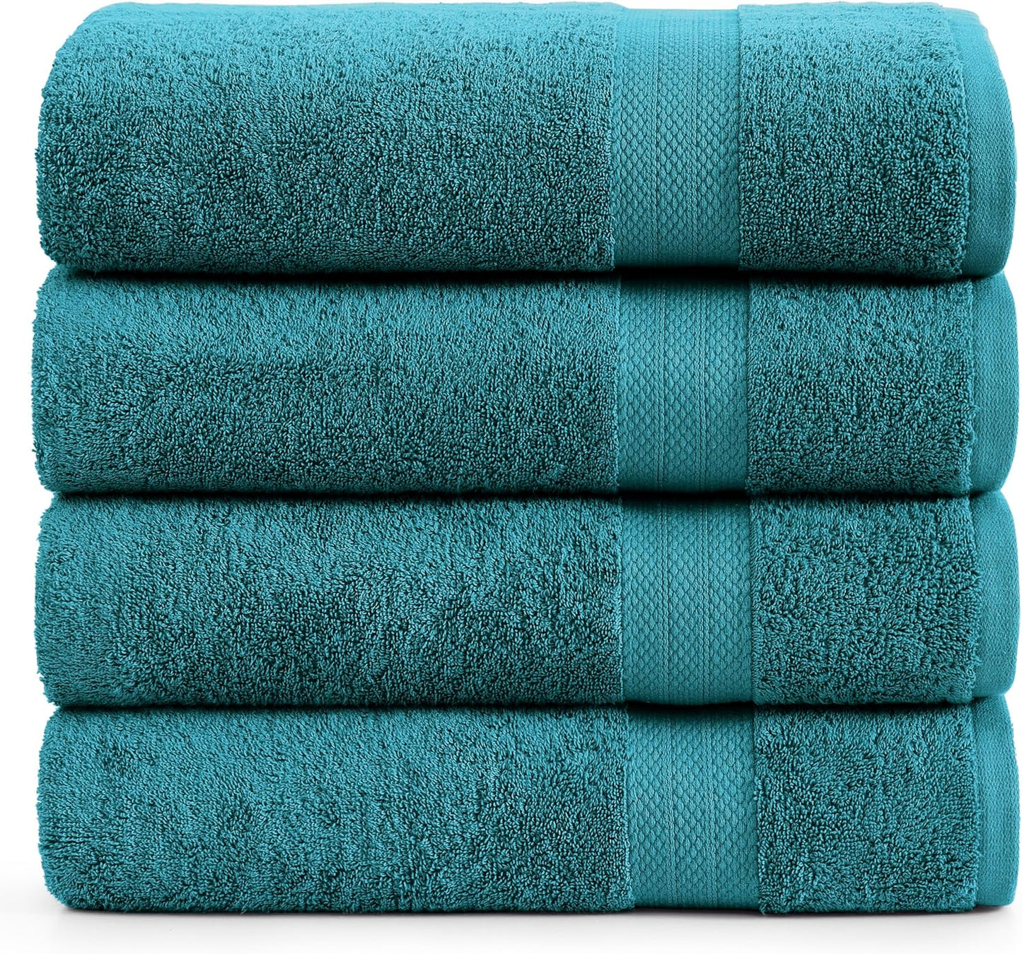 LANE LINEN 100% Cotton Bath Towels Set - 24 PCs - Durable, Quick Dry, Super Soft & Highly Absorbent - 4 Bath, 4 Fingertip, 6 Hand Towels, 8 Washcloths, 2 Bath Sheets - Perfect Family Set - Cool Grey