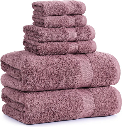 LANE LINEN 100% Cotton Luxury Bathroom Towel Set - 16 Pcs - Ring Spun, Quick Dry, Super Soft & Highly Absorbent - 4 Bath, 8 Washcloths, 4 Hand Towels - Pre Shrunk, Can be Used in Salon - Space Grey
