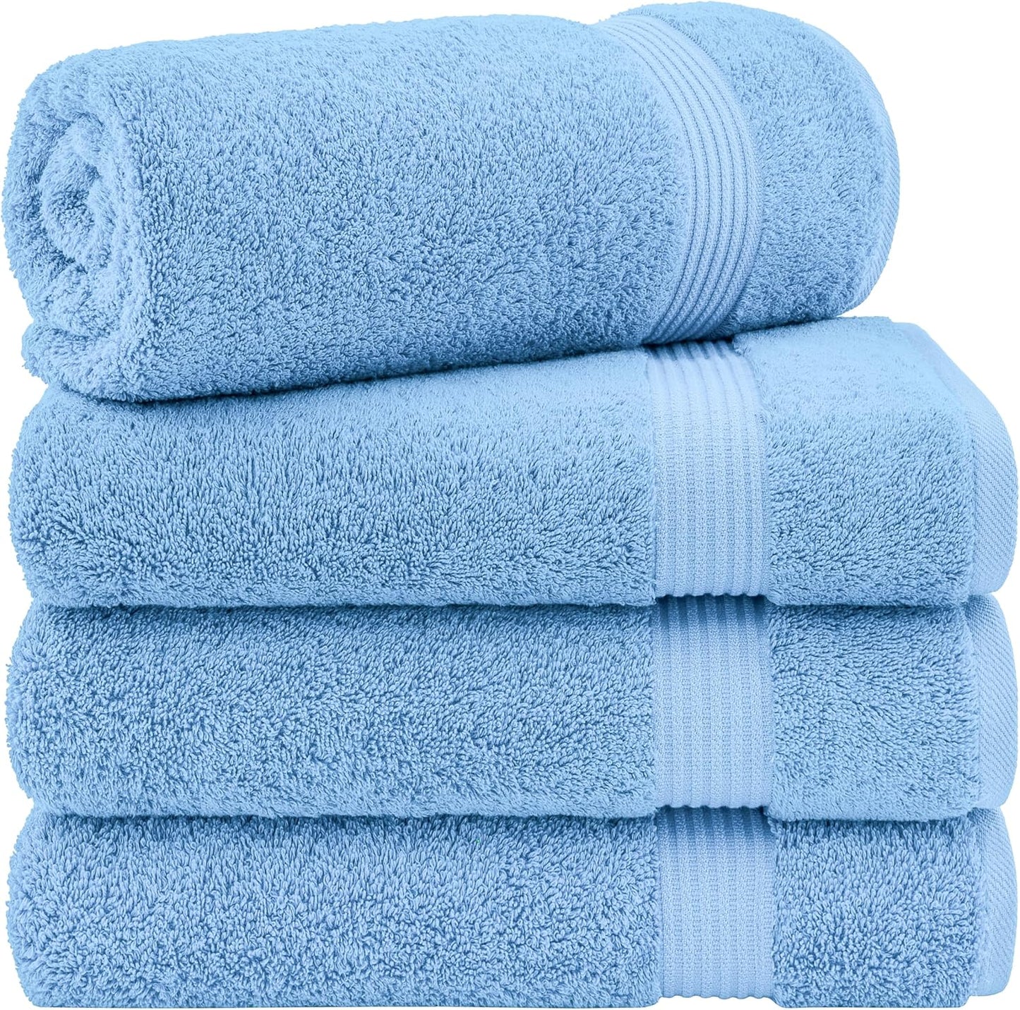 Cotton Paradise 6 Piece Towel Set, 100% Cotton Soft Absorbent Turkish Towels for Bathroom, 2 Bath Towels 2 Hand Towels 2 Washcloths, Mint Towel Set