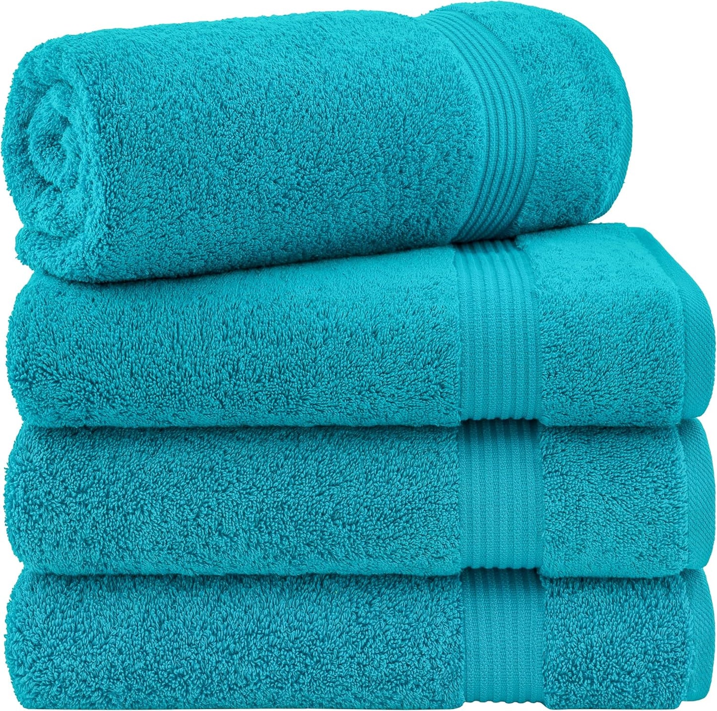 Cotton Paradise 6 Piece Towel Set, 100% Cotton Soft Absorbent Turkish Towels for Bathroom, 2 Bath Towels 2 Hand Towels 2 Washcloths, Beige Towel Set