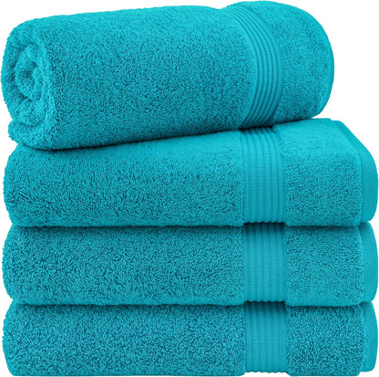 Cotton Paradise 6 Piece Towel Set, 100% Cotton Soft Absorbent Turkish Towels for Bathroom, 2 Bath Towels 2 Hand Towels 2 Washcloths, Beige Towel Set