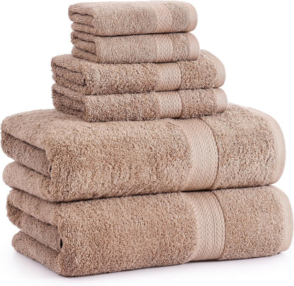LANE LINEN 100% Cotton Luxury Bathroom Towel Set - 16 Pcs - Ring Spun, Quick Dry, Super Soft & Highly Absorbent - 4 Bath, 8 Washcloths, 4 Hand Towels - Pre Shrunk, Can be Used in Salon - Space Grey