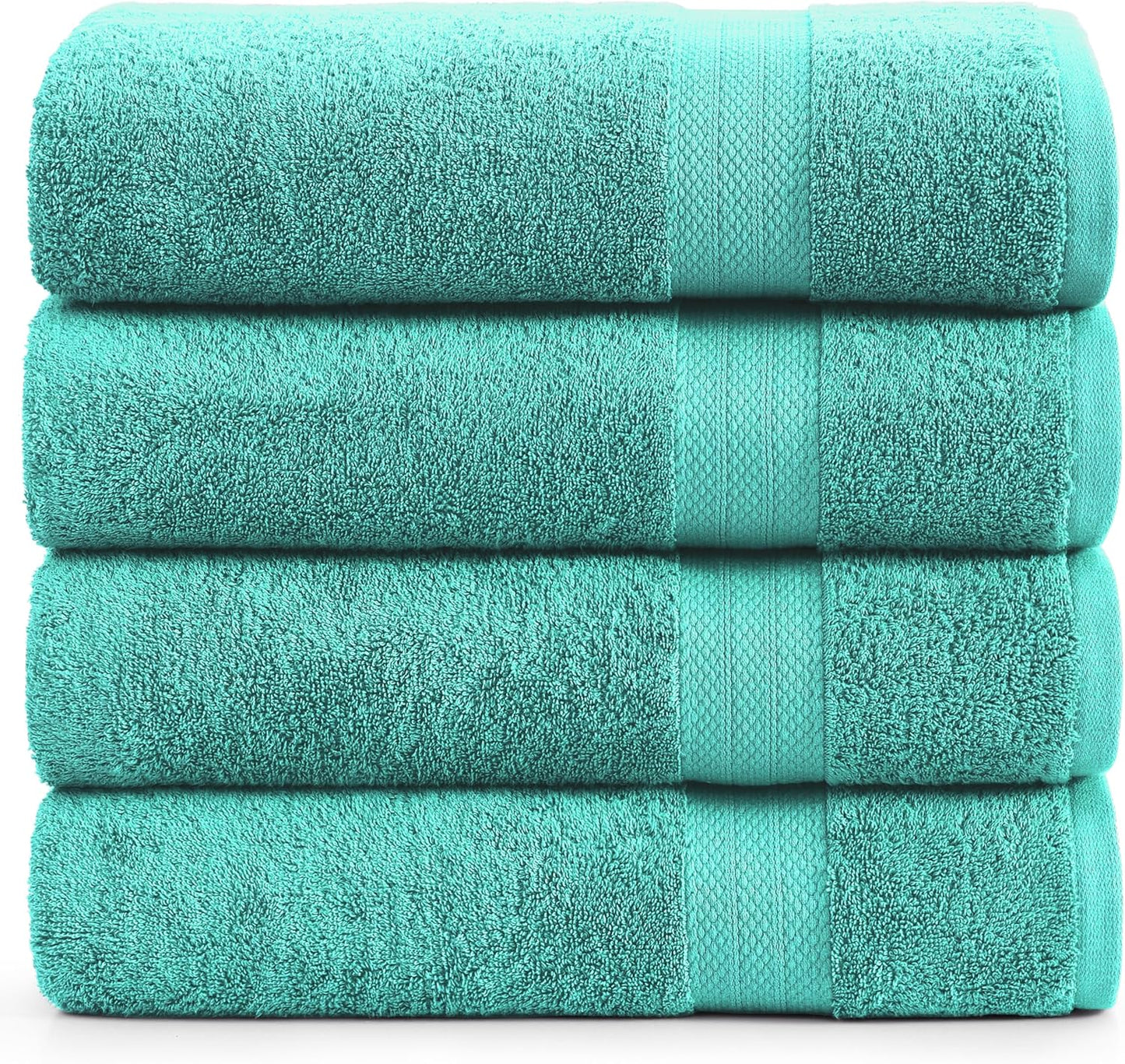 LANE LINEN 100% Cotton Bath Towels Set - 24 PCs - Durable, Quick Dry, Super Soft & Highly Absorbent - 4 Bath, 4 Fingertip, 6 Hand Towels, 8 Washcloths, 2 Bath Sheets - Perfect Family Set - Cool Grey